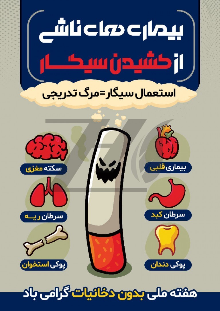 فایل لایه باز پوستر هفته بدون دخانیات