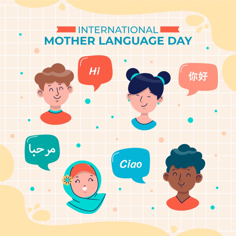 وکتور روز جهانی زبان مادری