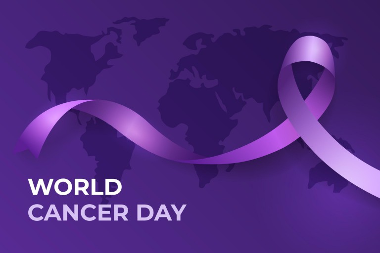 وکتور روز جهانی آگاهی از سرطان طرح روبان بنفش