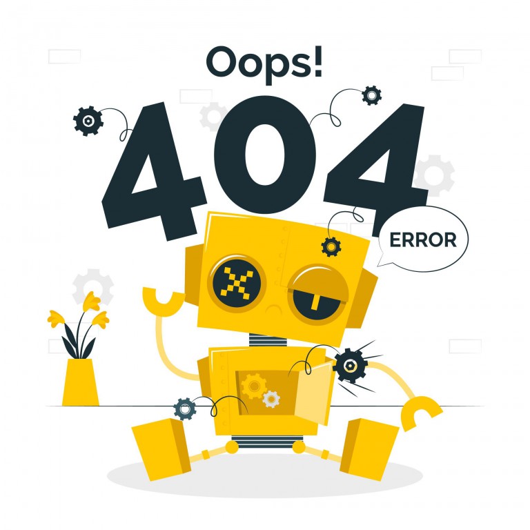 وکتور تصویر مفهومی خطای 404