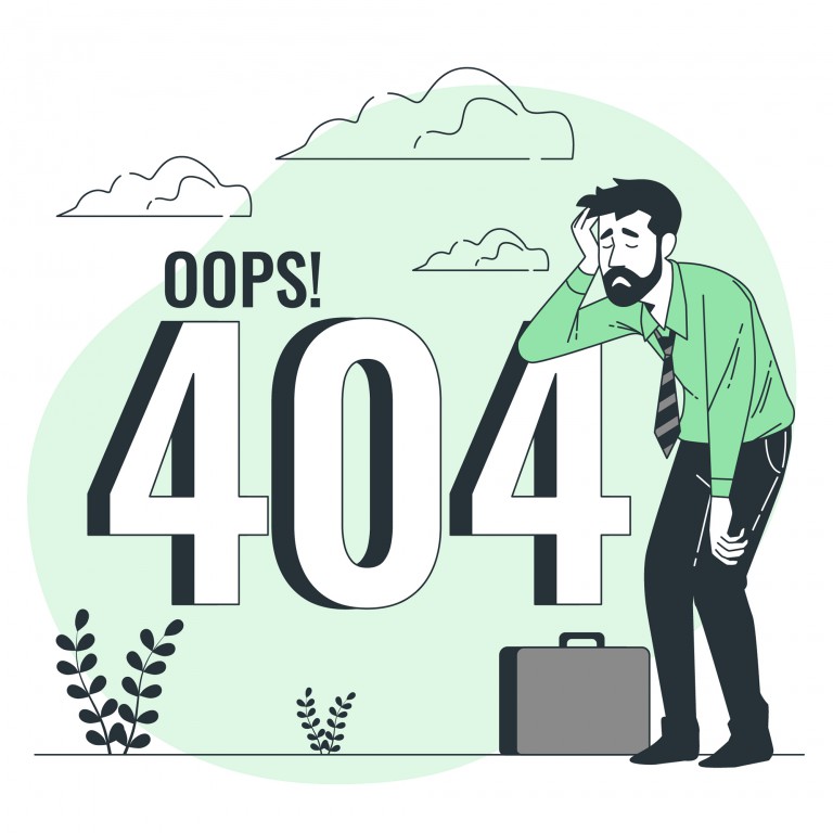 وکتور خطای 404