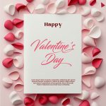فایل لایه باز کاغذ سفید با نوشته روز ولنتاین