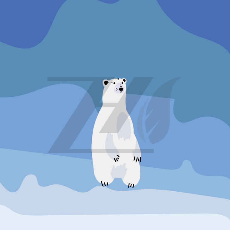 وکتور کارتونی خرس قطبی