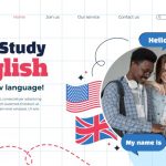 وکتور الگوی بنر زبان انگلیسی وکتور الگوی بنر زبان انگلیسی