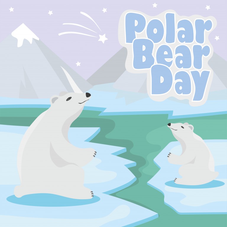وکتور پوستر روز جهانی خرس قطبی