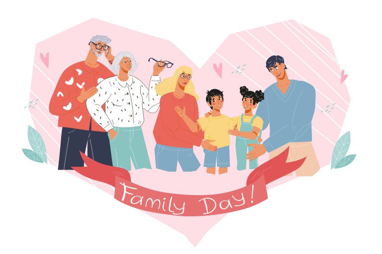 وکتور تصویر کارتونی روز خانواده