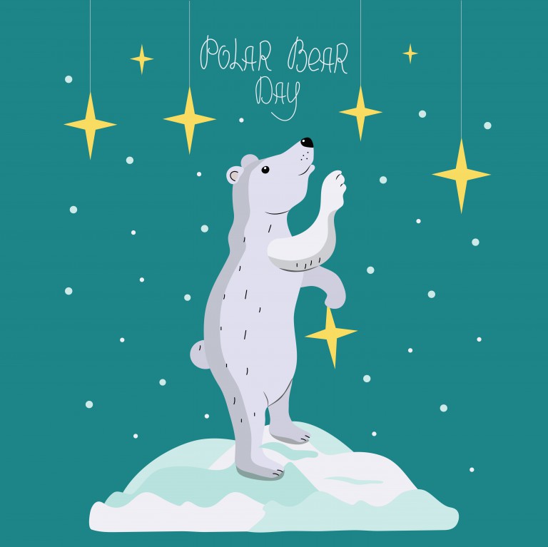 وکتور پوستر روز خرس قطبی