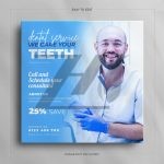 فایل لایه باز بنر شبکه اجتماعی مراقبت‌های دندانپزشکی