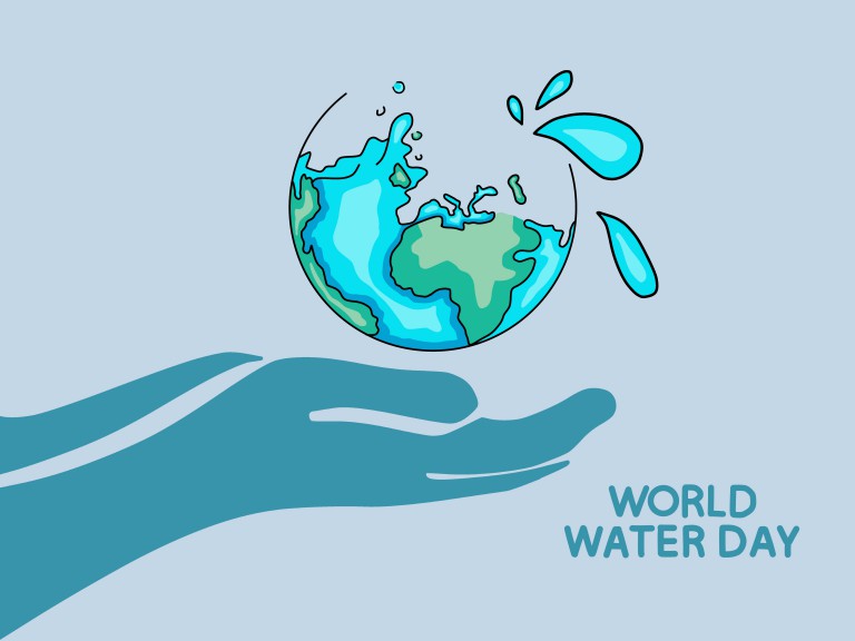 وکتور پس زمینه تبریک روز جهانی آب