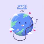 وکتور پس زمینه طرح روز جهانی بهداشت