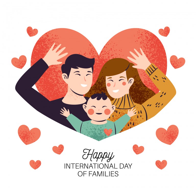 وکتور روز جهانی خانواده با فرزند