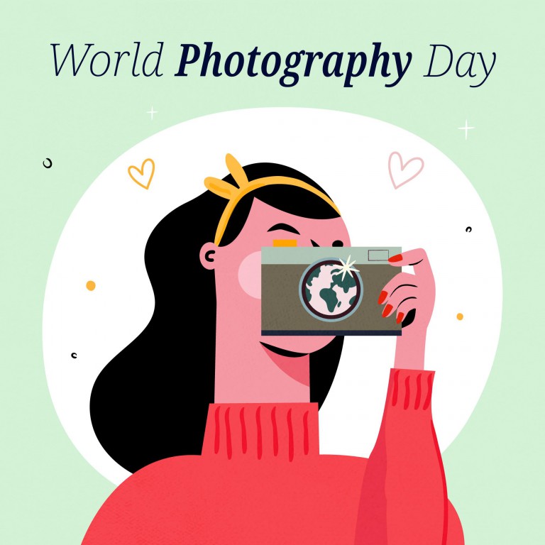 وکتور طراحی روز جهانی عکاسی