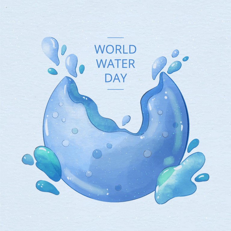 وکتور روز جهانی آب طرح آبرنگی