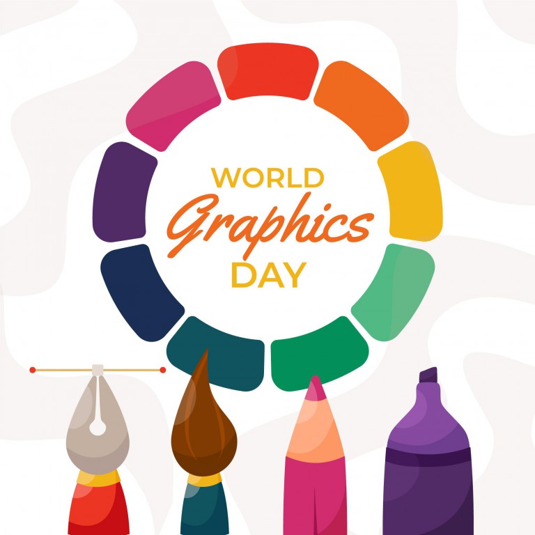 وکتور روز جهانی گرافیک با براش های مختلف