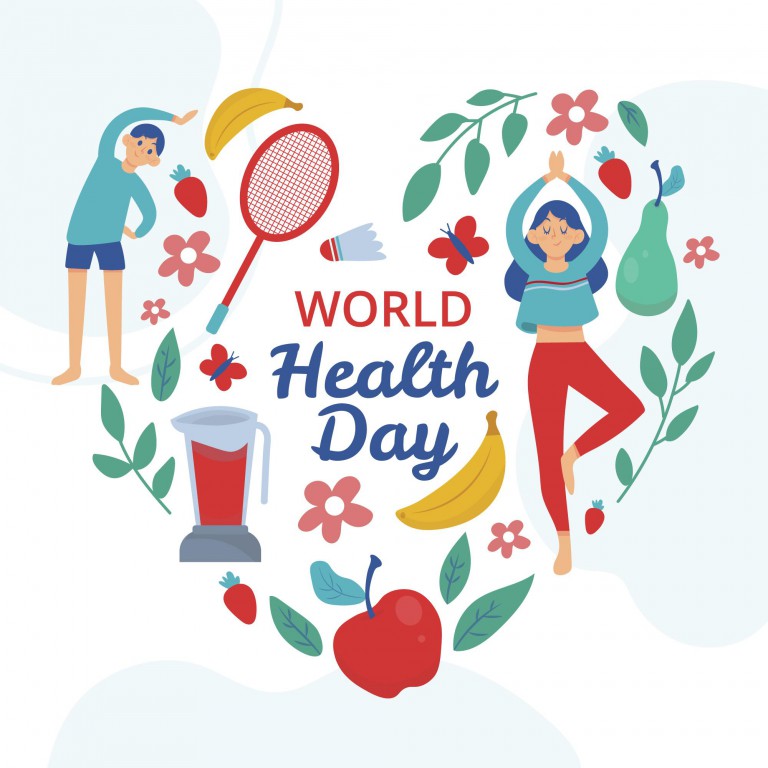 وکتور روز جهانی بهداشت طرح قلب