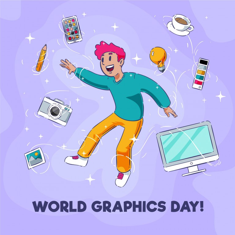 وکتور طراحی تصویر روز جهانی گرافیک