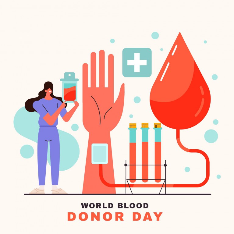 وکتور تصویر گرافیکی روز جهانی اهدای خون