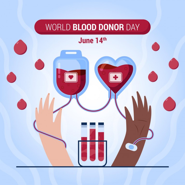 وکتور تصویر روز جهانی اهدای خون