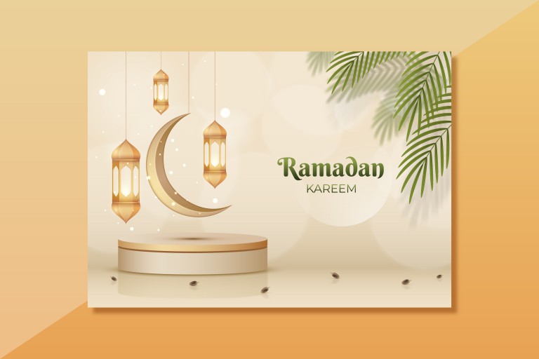 وکتور الگوی کارت تبریک ماه مبارک رمضان