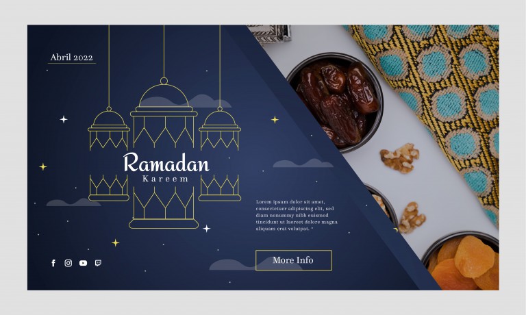 وکتور پس زمینه ماه رمضان