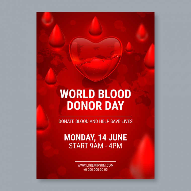وکتور پوستر روز جهانی اهدای خون