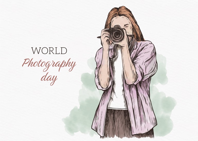 وکتور پس زمینه روز جهانی عکاسی