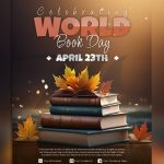 فایل لایه باز قالب پوستر روز جهانی کتاب