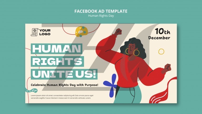 فایل لایه باز قالب بنر جشن روز حقوق بشر