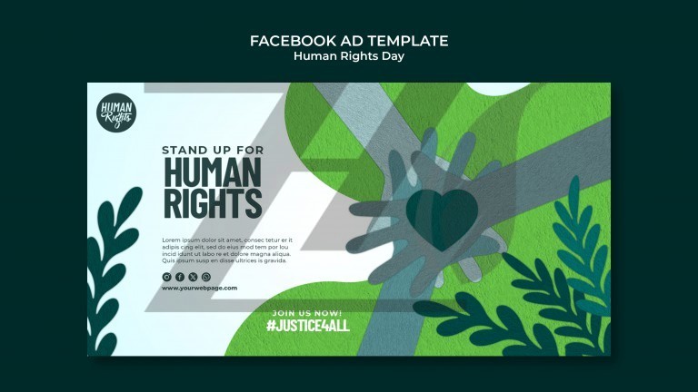 فایل لایه باز طراحی قالب بنر روز حقوق بشر