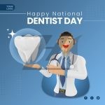 فایل لایه باز الگوی پست اینستاگرام روز دندانپزشک