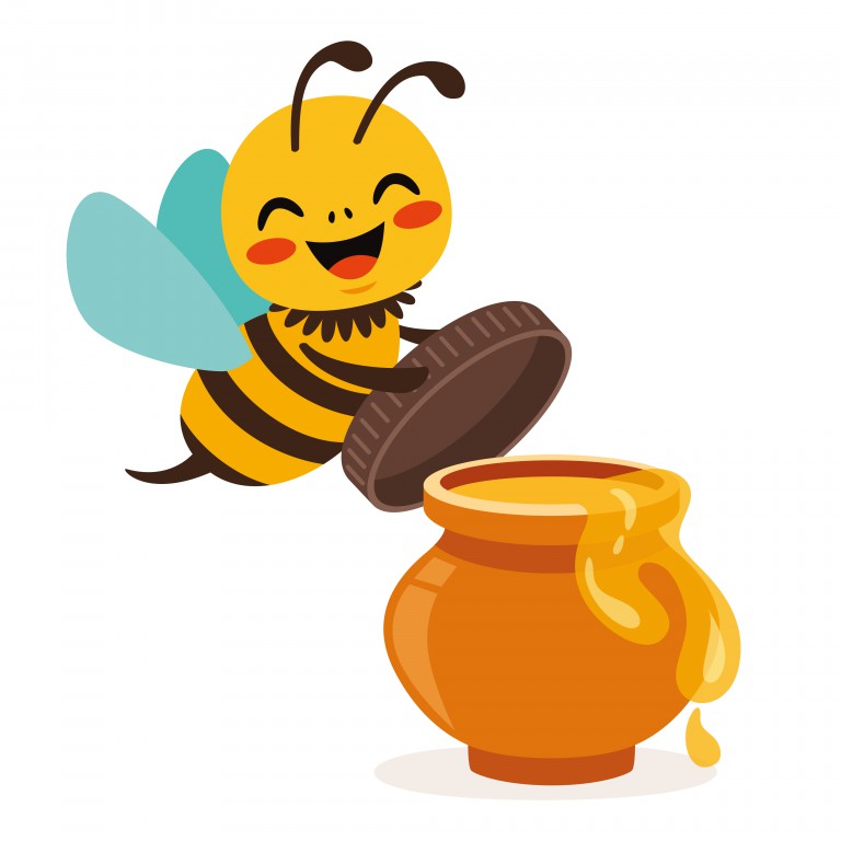 وکتور تصویر کارتونی زنبور عسل