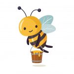 وکتور شخصیت کارتونی زنبور عسل