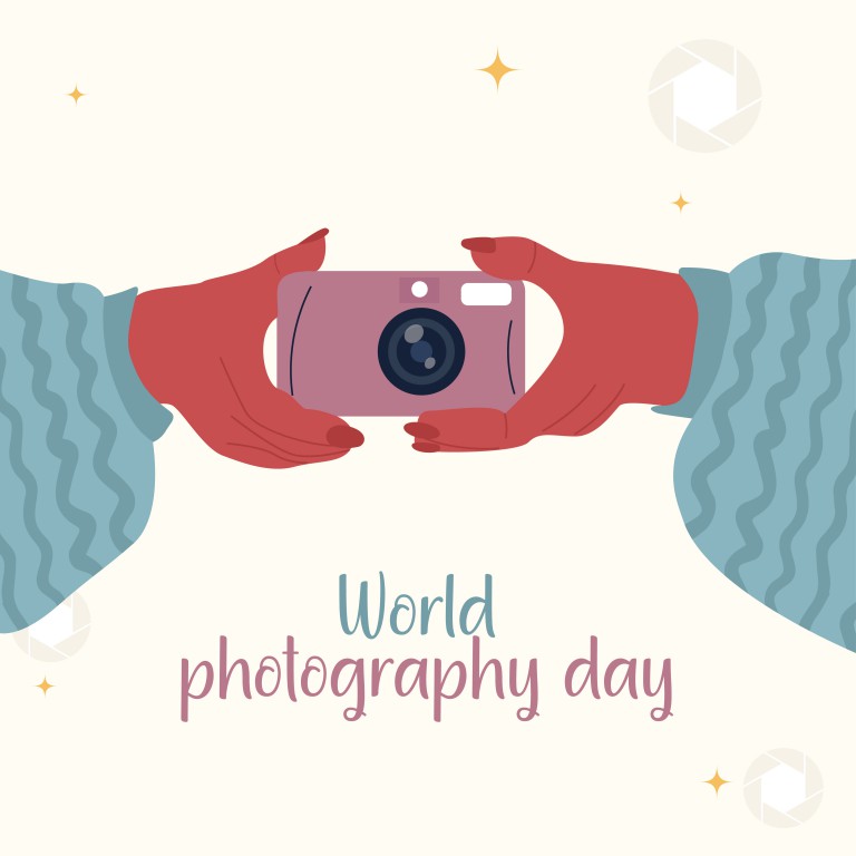 وکتور پس‌زمینه روز جهانی عکاسی