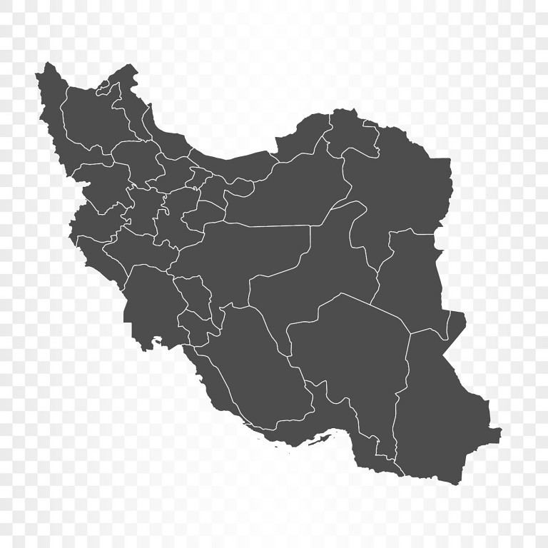 وکتور نقشه ایران پس زمینه شفاف