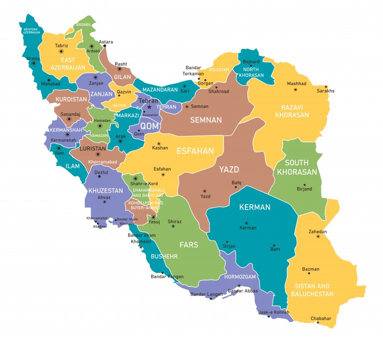 وکتور تصویر نقشه ایران