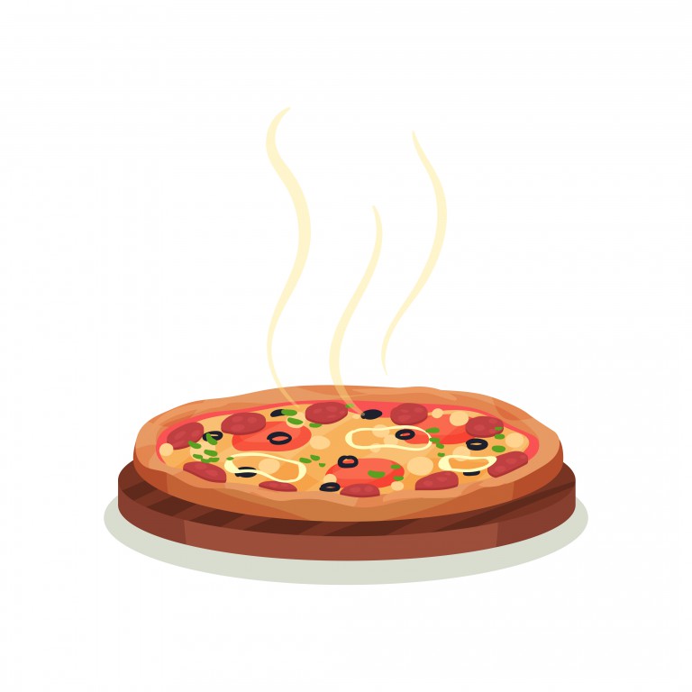 وکتور پیتزا آتشی