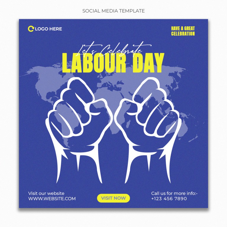 فایل لایه باز پست اینستاگرام روز جهانی کارگر