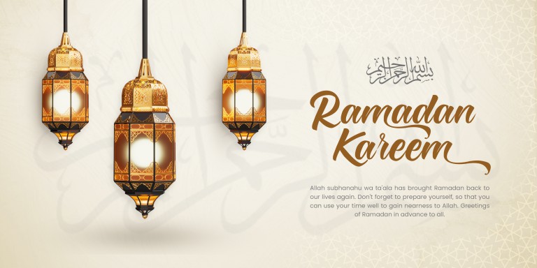 فایل لایه باز قالب بنر رمضان رنگ طلایی