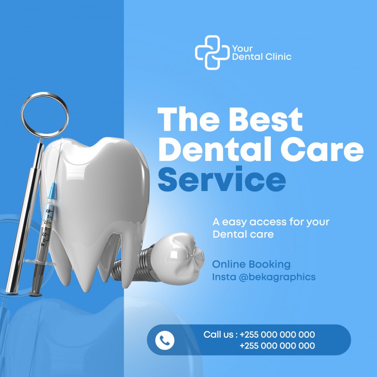 فایل لایه باز بروشور خدمات مراقبت از دندان