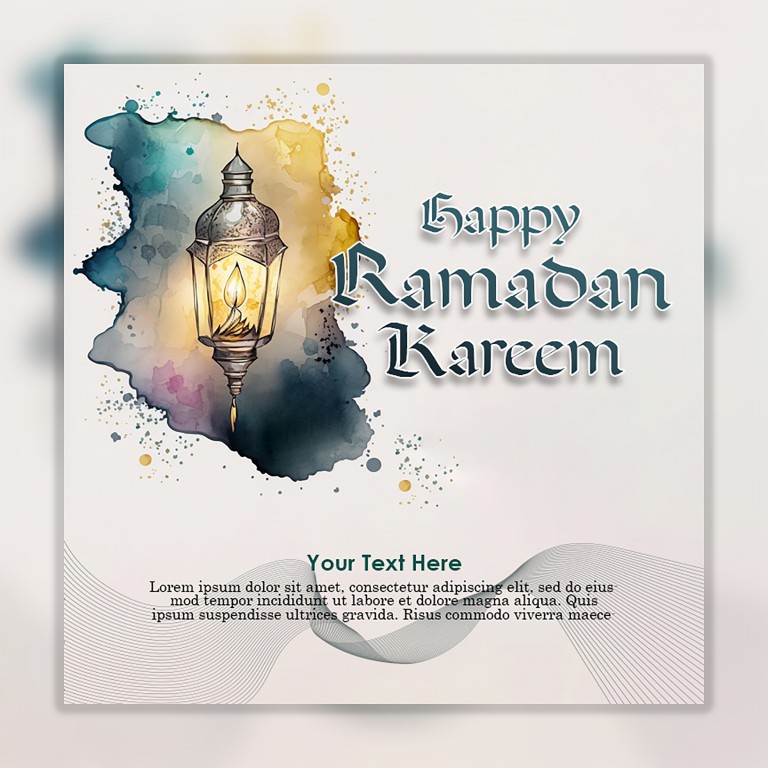 فایل لایه باز قالب بنر شبکه‌های اجتماعی ماه رمضان