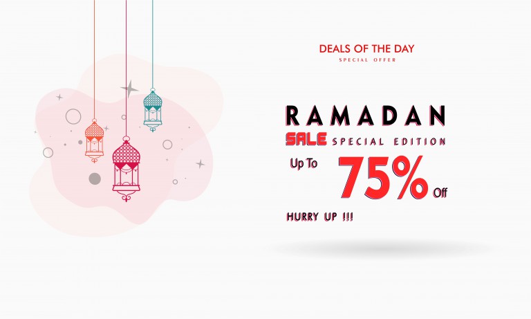 وکتور  قالب بنر تخفیف ماه رمضان در شبکه‌های اجتماعی