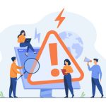 وکتور تصویر هشدار خطای صفحه وب وکتور تصویر هشدار خطای صفحه وب
