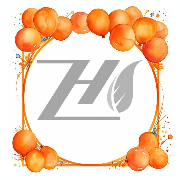 پس زمینه با حاشیه بادکنک نارنجی