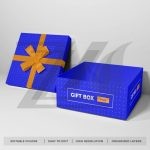 فایل لایه باز موکاپ جعبه هدیه فایل لایه باز موکاپ جعبه هدیه