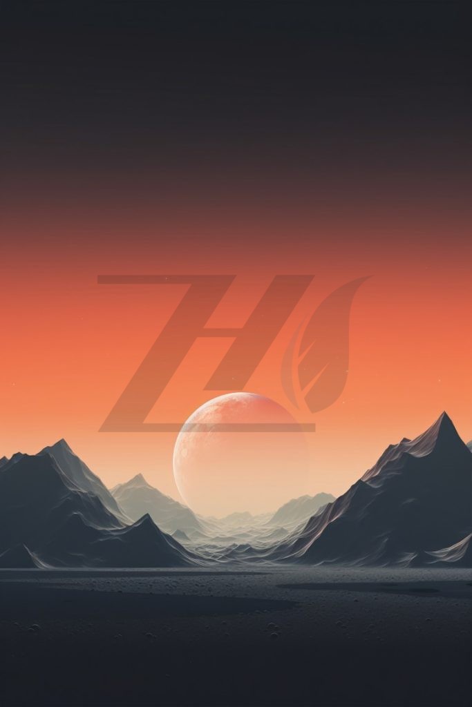 پس زمینه گوشی هوشمند طرح ماه