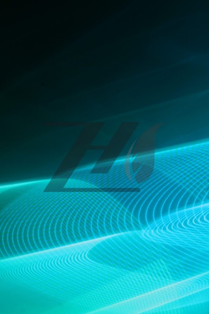 پس زمینه موبایل آبی سبز با خطوط انتزاعی