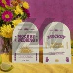 فایل لایه باز موکاپ کارت ولکام مراسم عروسی