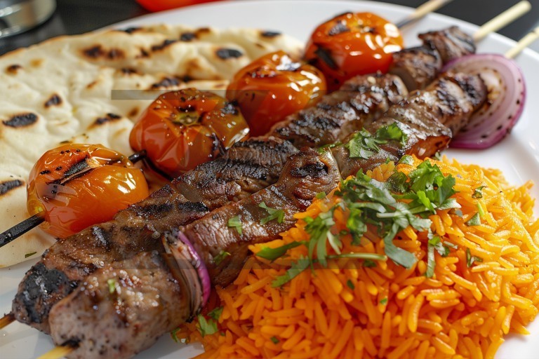 عکس بشقاب کباب و مخلفات