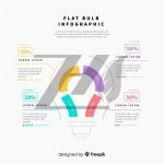 وکتور اینفوگرافیک طرح لامپ وکتور اینفوگرافیک طرح لامپ