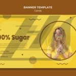 فایل لایه باز قالب بنر فروشگاه آب نبات
